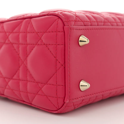 Christian Dior Lambskin Cannage Small My ABCDior Lady Dior Fuchsia 9 of 12