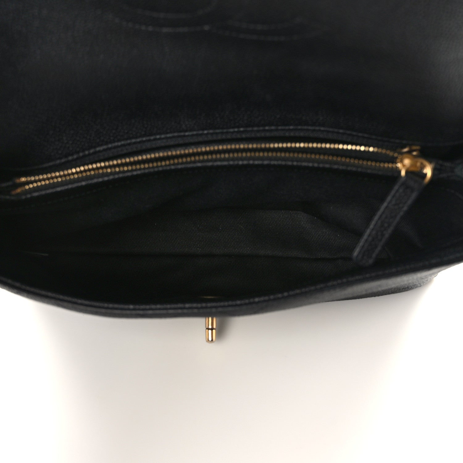 Chanel Grained Calfskin Stitched Flap Black 5 of 13
