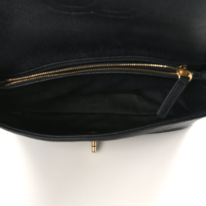 Chanel Grained Calfskin Stitched Flap Black 5 of 13