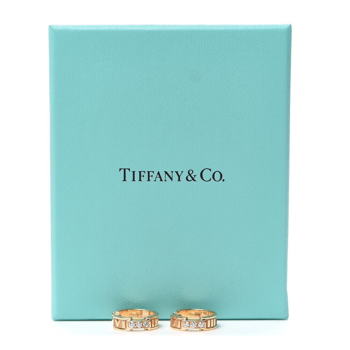 18K Rose Gold Diamond Atlas Hoop Earrings