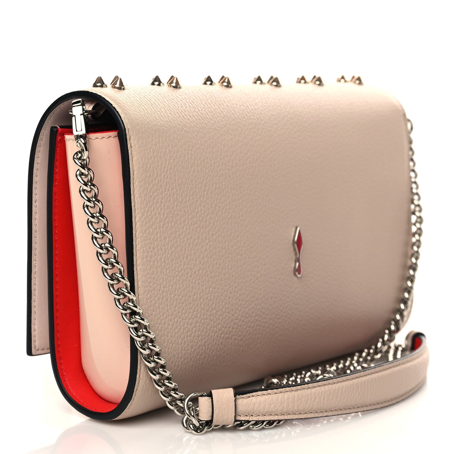 Calfskin Spikes Loubinthesky Paloma Clutch Ballerina