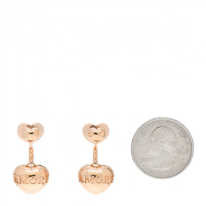 Pasquale Bruni 18K Rose Gold Enamel Amore Earrings Red 2 of 6