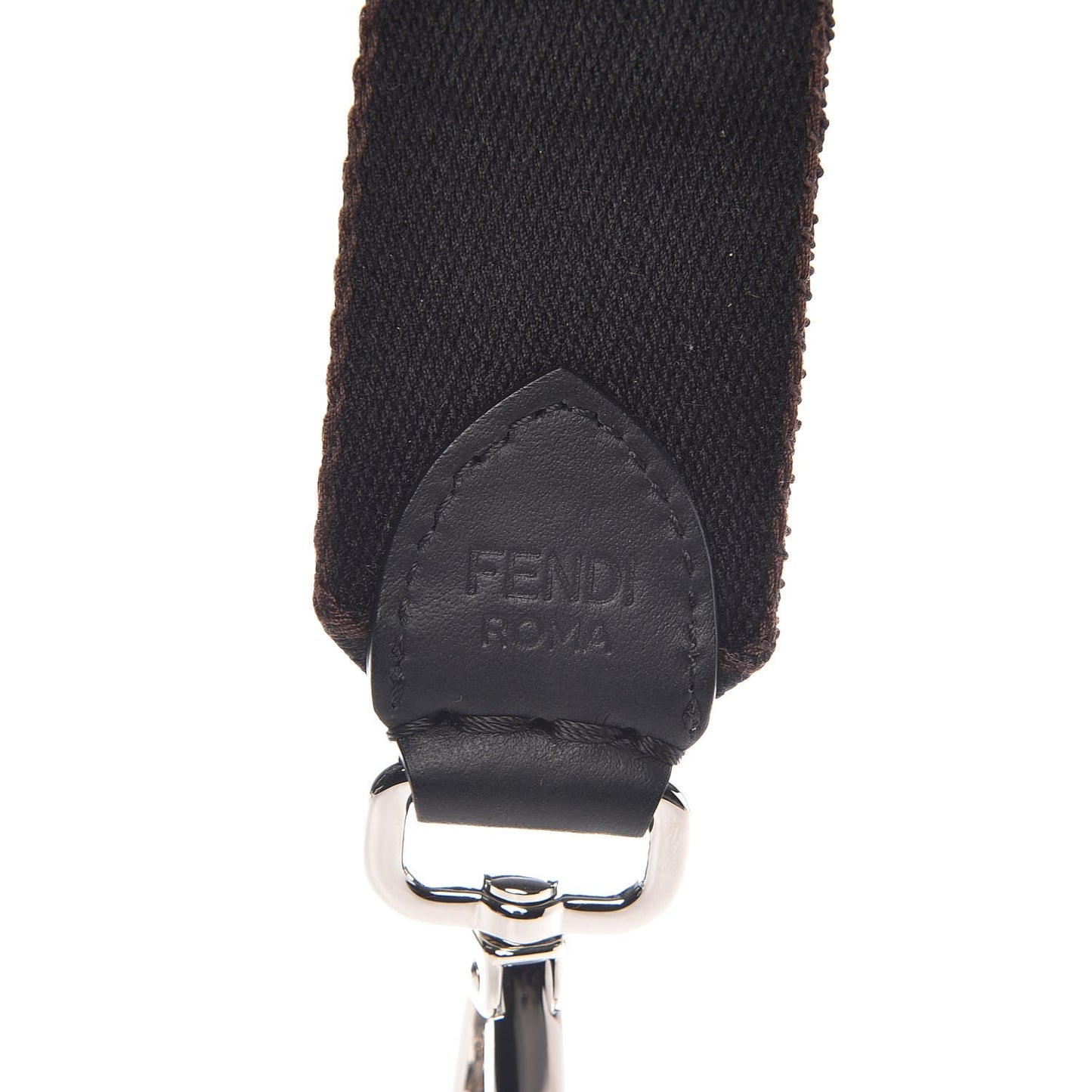 Ribbon Vitello Century FF Striped Mini Strap You Black Tobacco