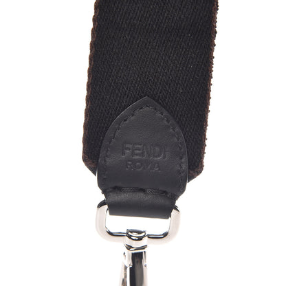 Fendi Ribbon Vitello Century FF Striped Mini Strap You Black Tobacco 4 of 5