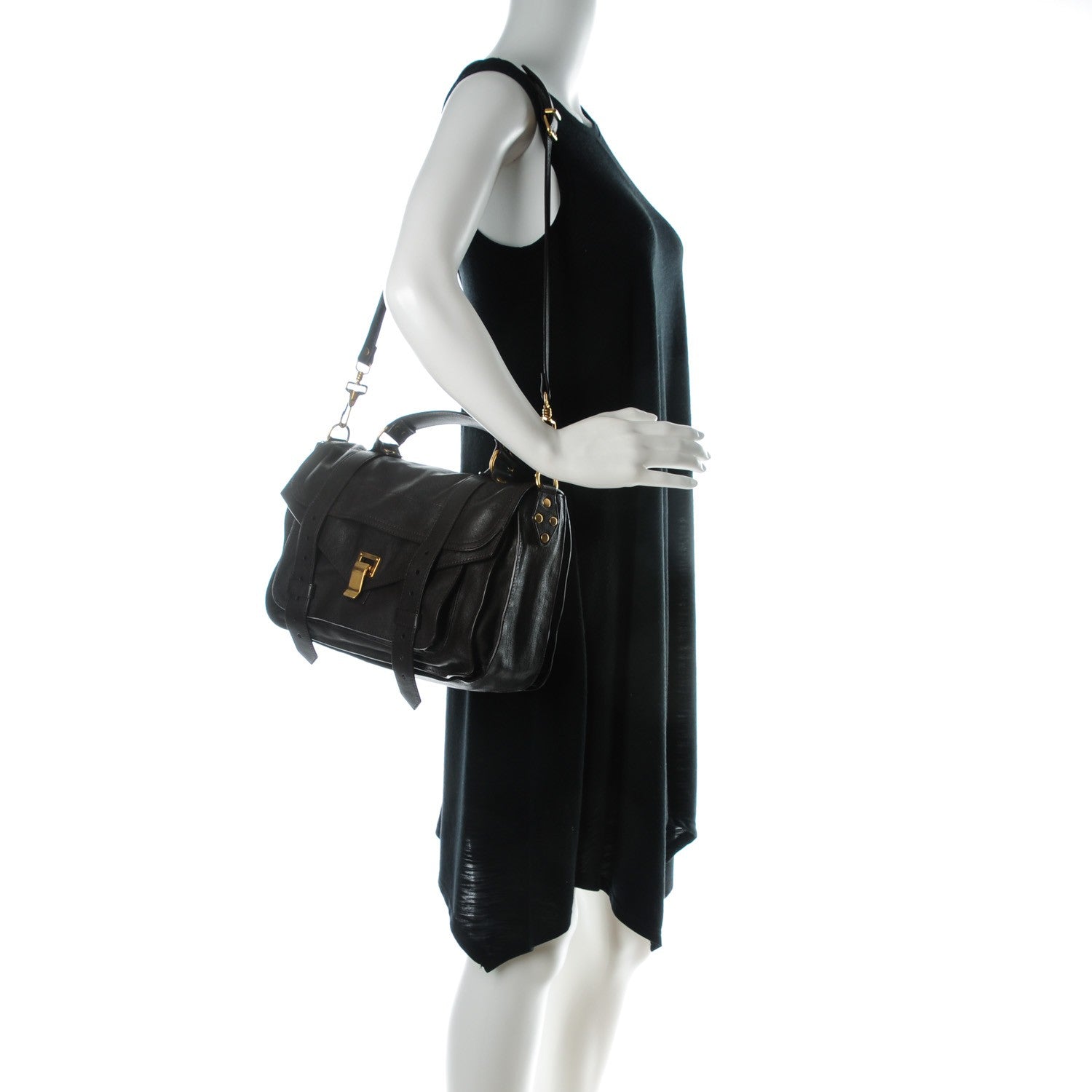 Proenza Schouler Lambskin Medium PS1 Satchel Dark Chocolate 2 of 8