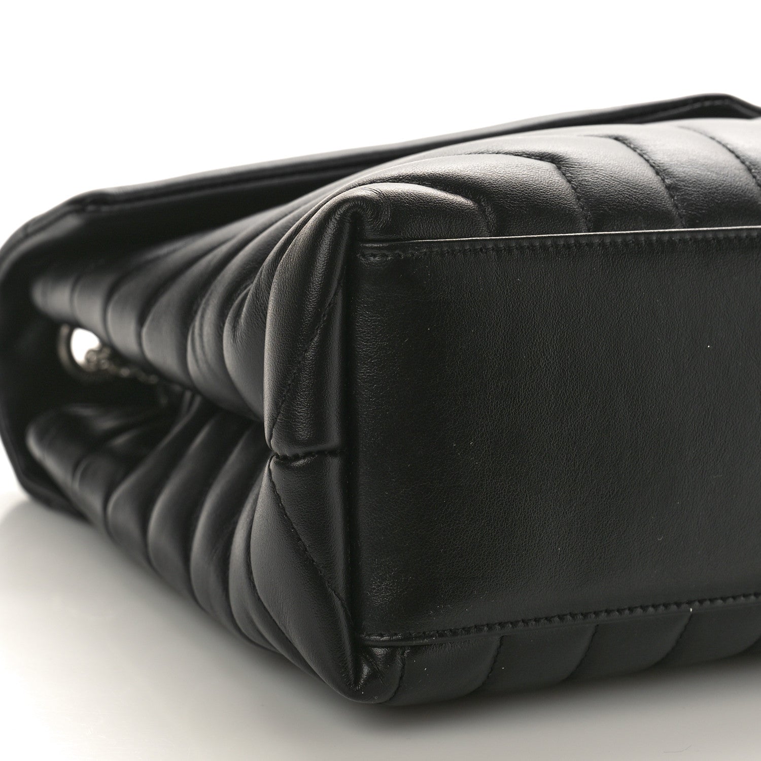 Saint Laurent Calfskin Y Quilted Monogram Medium Loulou Chain Satchel Black 7 of 8