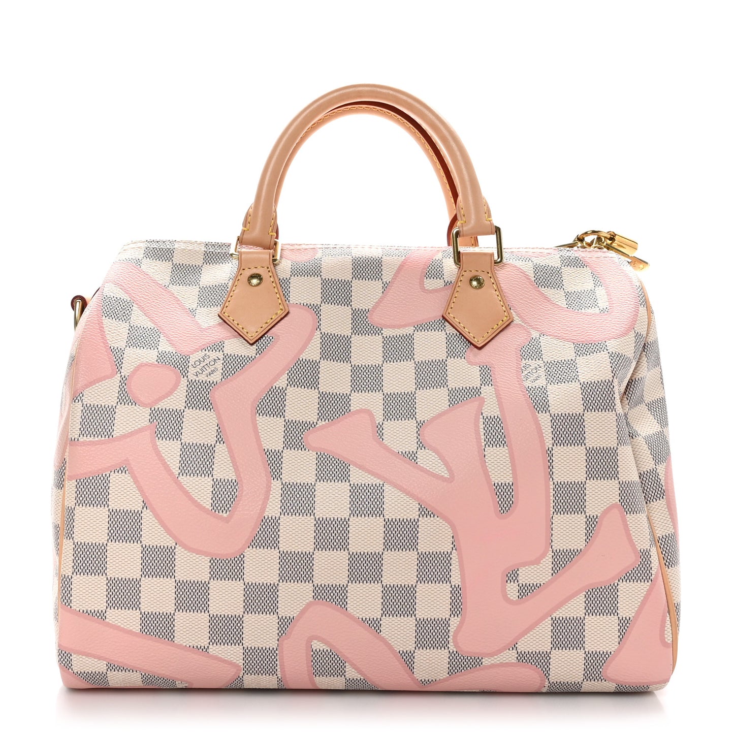 Damier Azur Tahitienne Speedy Bandouliere 30 Rose Ballerine