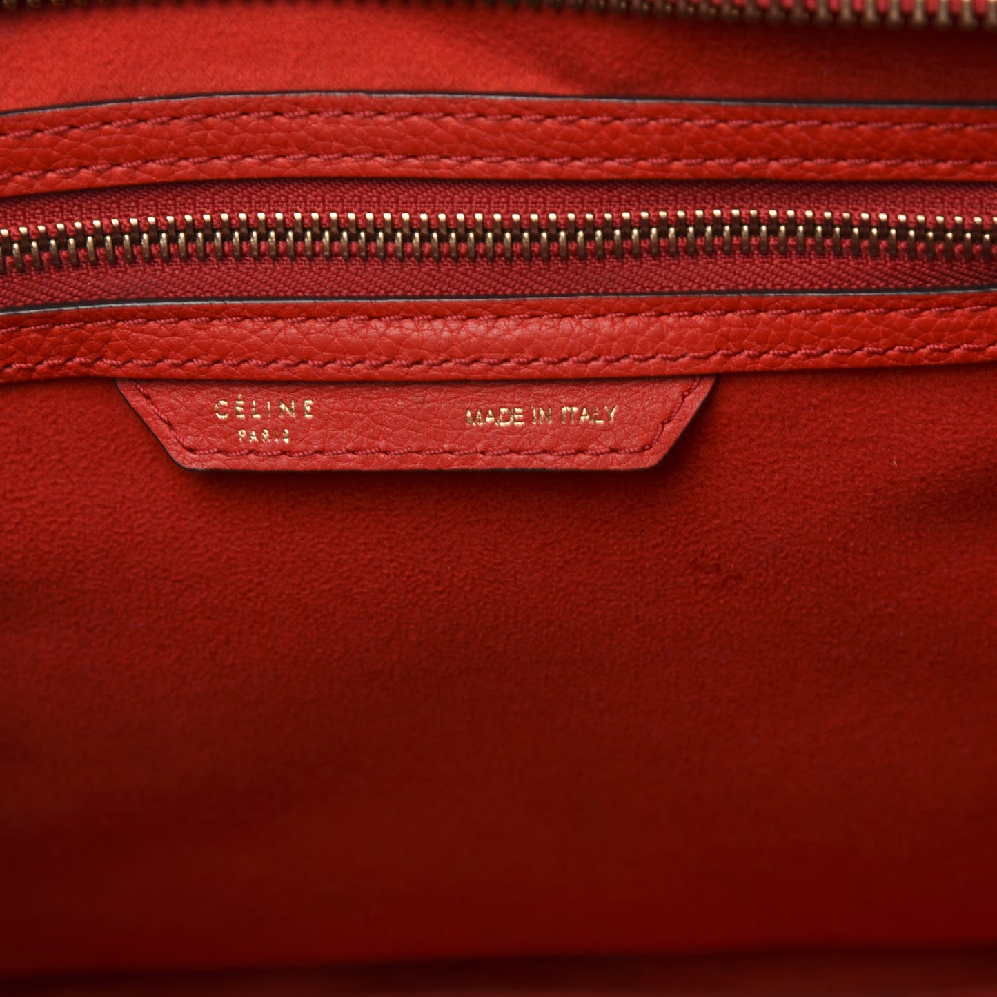Drummed Calfskin Mini Luggage Coquelicot