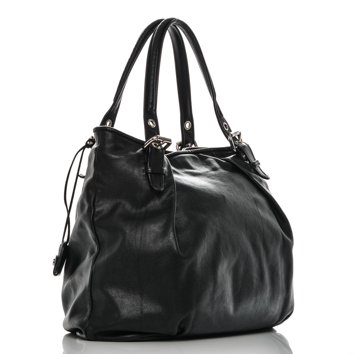 Miu Miu Vitello Lux Large Tote Nero Black 3 of 7