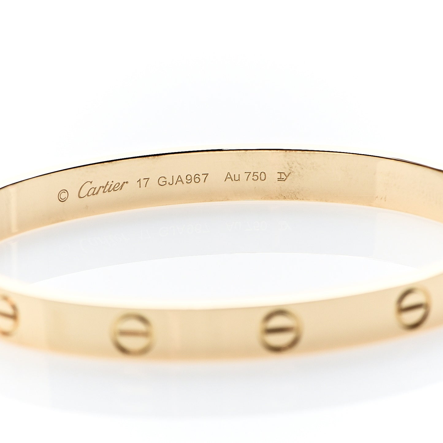 18K Yellow Gold LOVE Bracelet 17