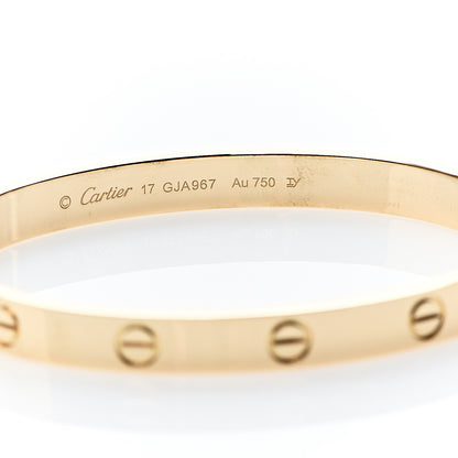 Cartier 18K Yellow Gold LOVE Bracelet 17 3 of 6