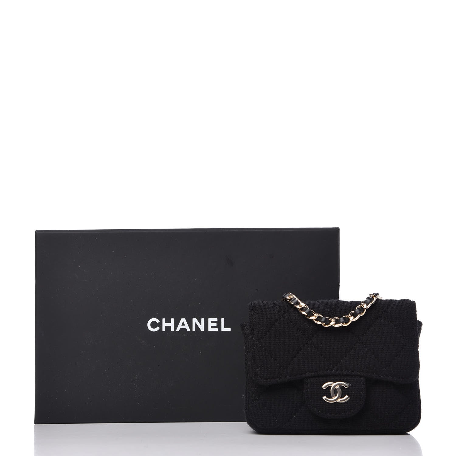 Chanel Jersey Quilted Belt Bag Black 11 of 11