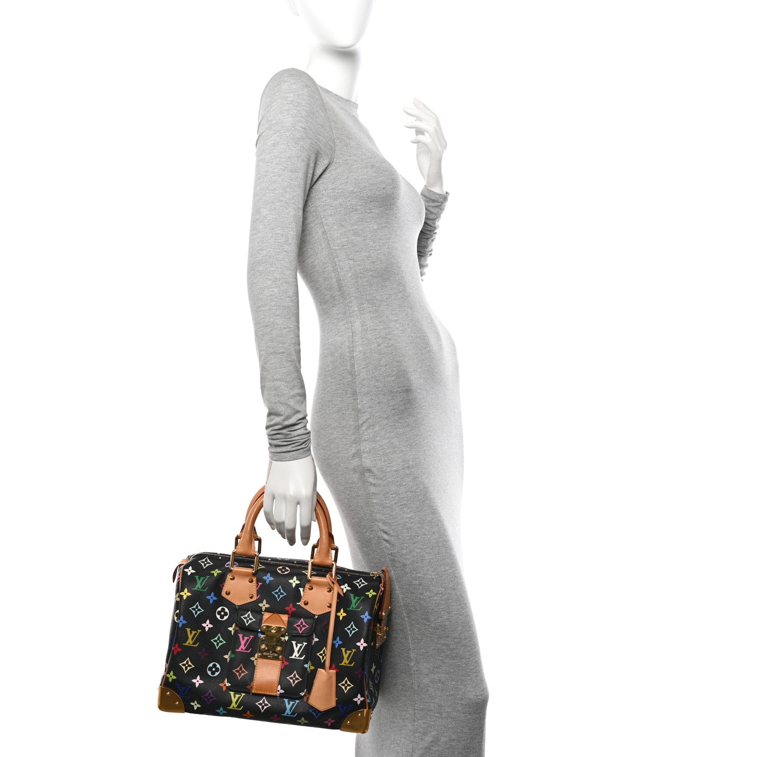 Louis Vuitton Monogram Multicolor Speedy 30 Black 2 of 10