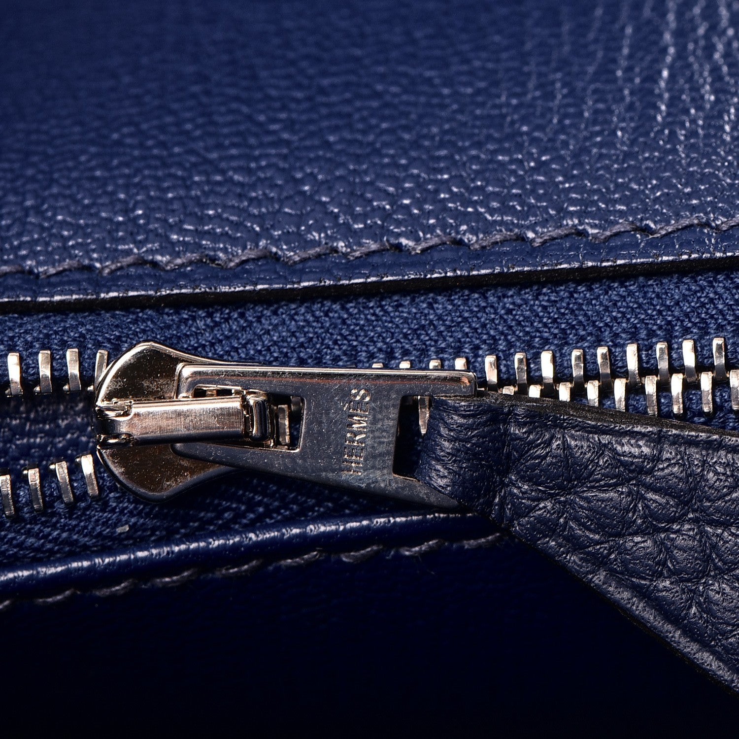 Hermes Taurillon Clemence Birkin 35 Bleu Saphir 18 of 38