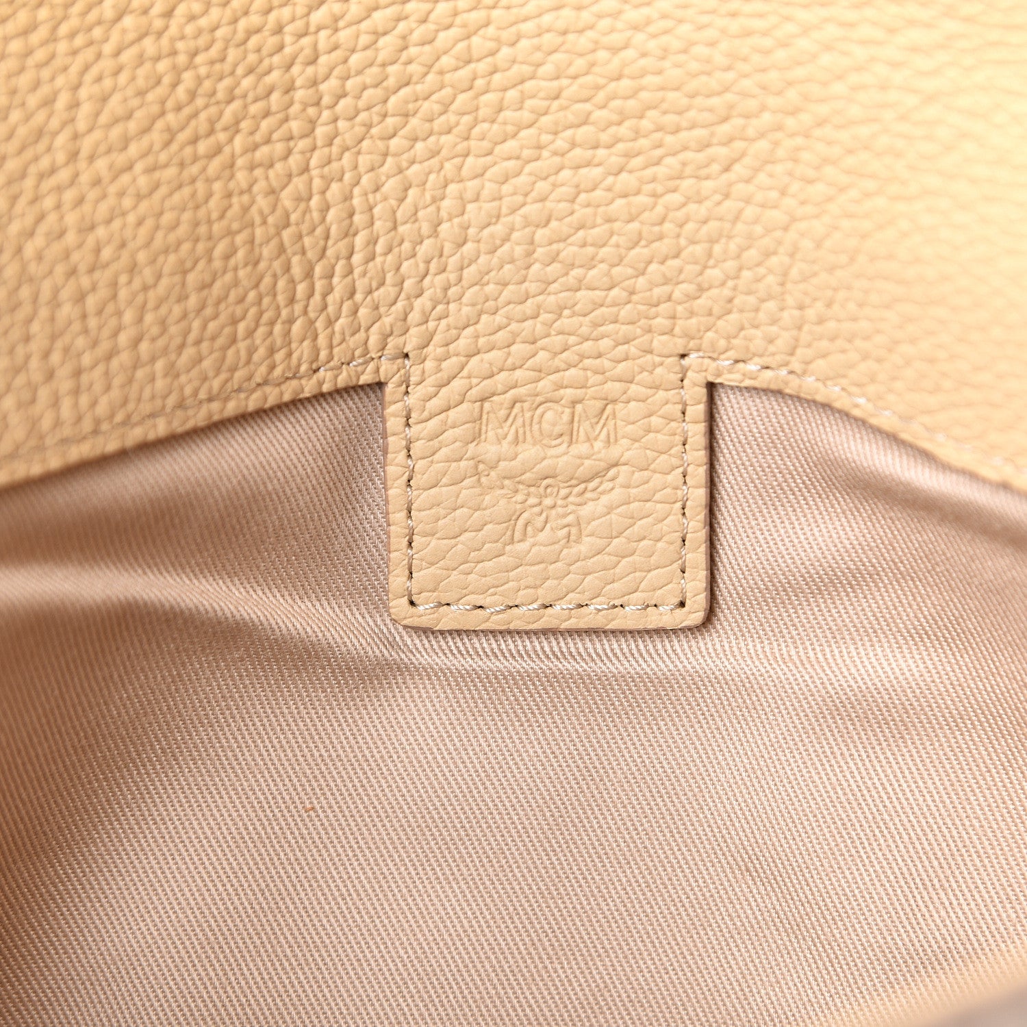 MCM Visetos Corina Foldover Crossbody Bag Latte Beige 6 of 10