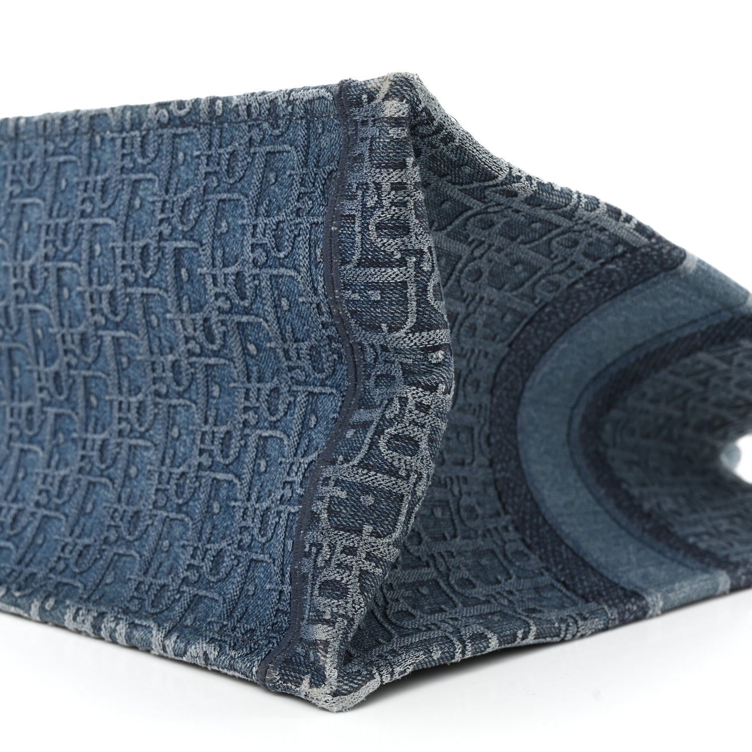 Christian Dior Oblique Denim Book Tote Denim Blue 10 of 13