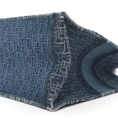 Christian Dior Oblique Denim Book Tote Denim Blue 10 of 13