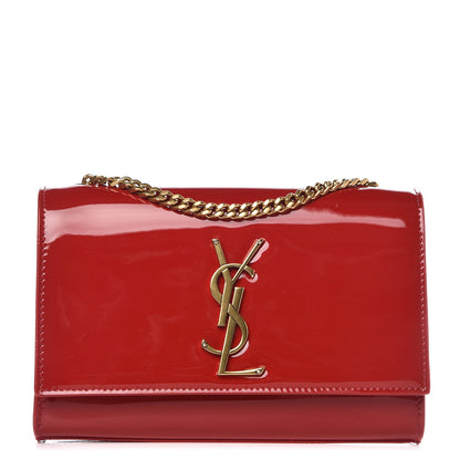 Saint Laurent Patent Small Monogram Kate Satchel Red 1 of 7