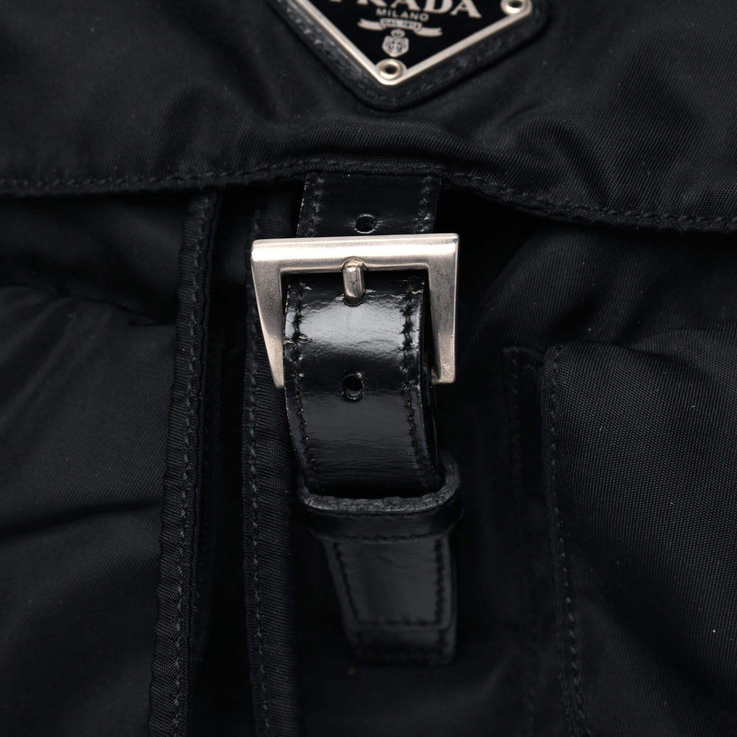 Prada Nylon Vela Medium Backpack Black 6 of 7
