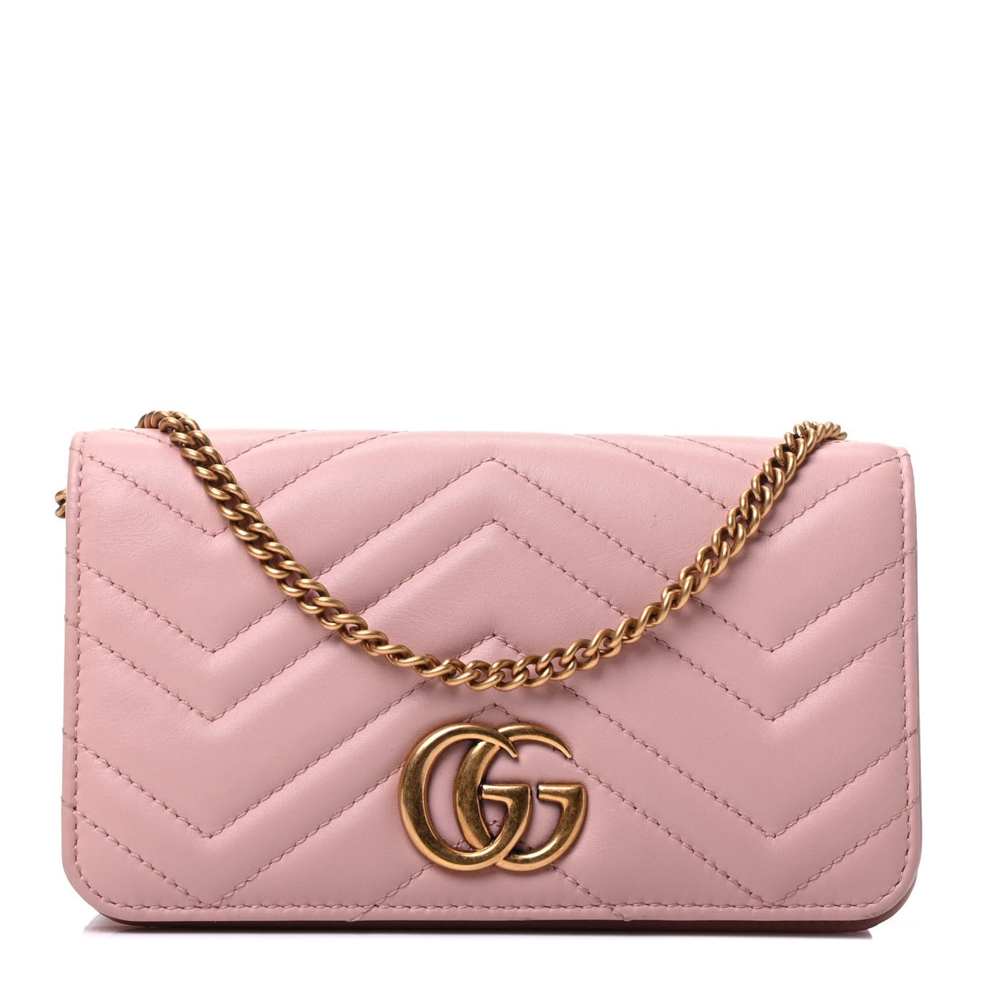 Calfskin Matelasse GG Marmont Mini Bag Perfect Pink
