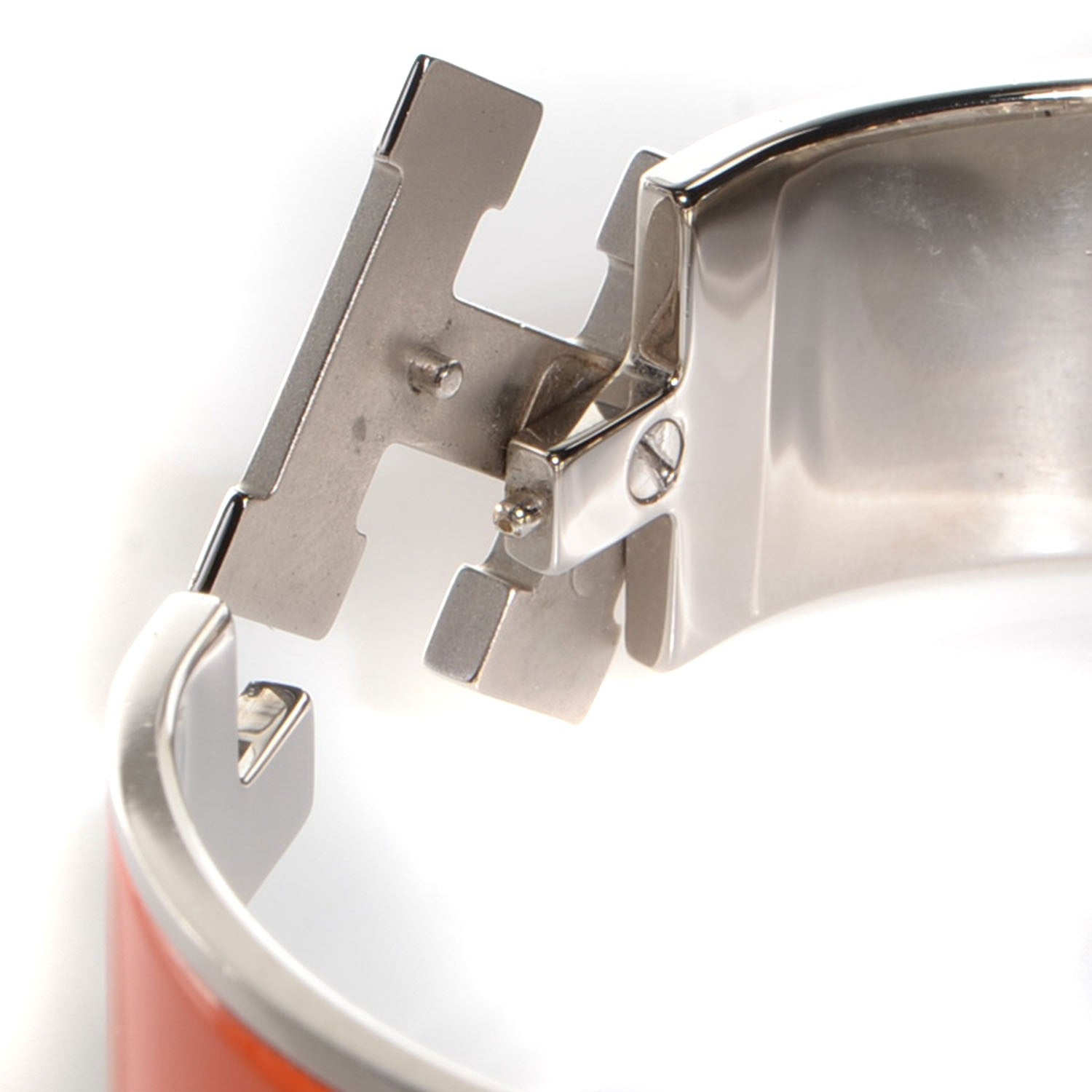 Hermes Enamel Wide Clic Clac H Bracelet PM Orange 6 of 6