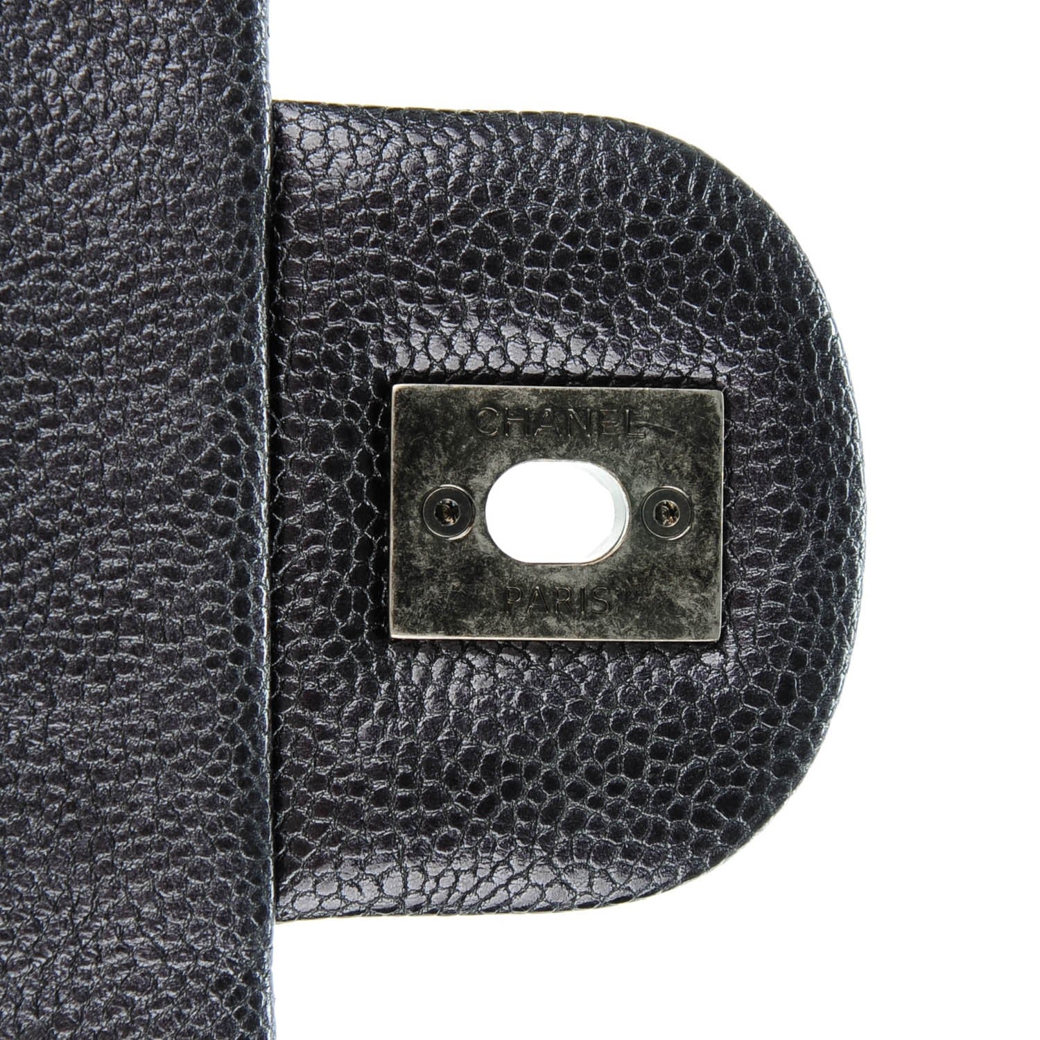 Chanel Caviar Quilted Jumbo Easy Flap Argent 6 of 8