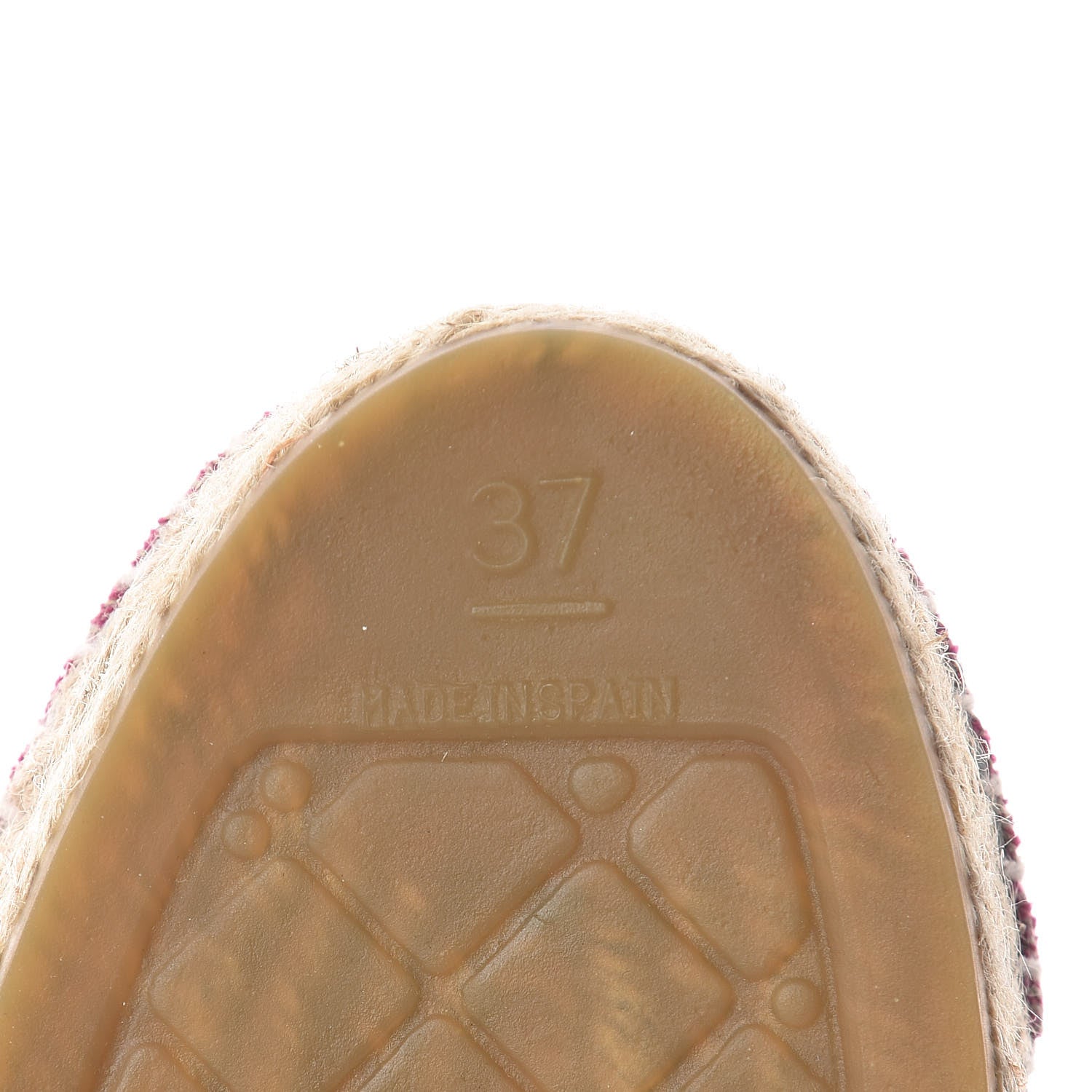 Chanel Toile Sequin CC Espadrilles 37 Pink Dark Pink 9 of 11