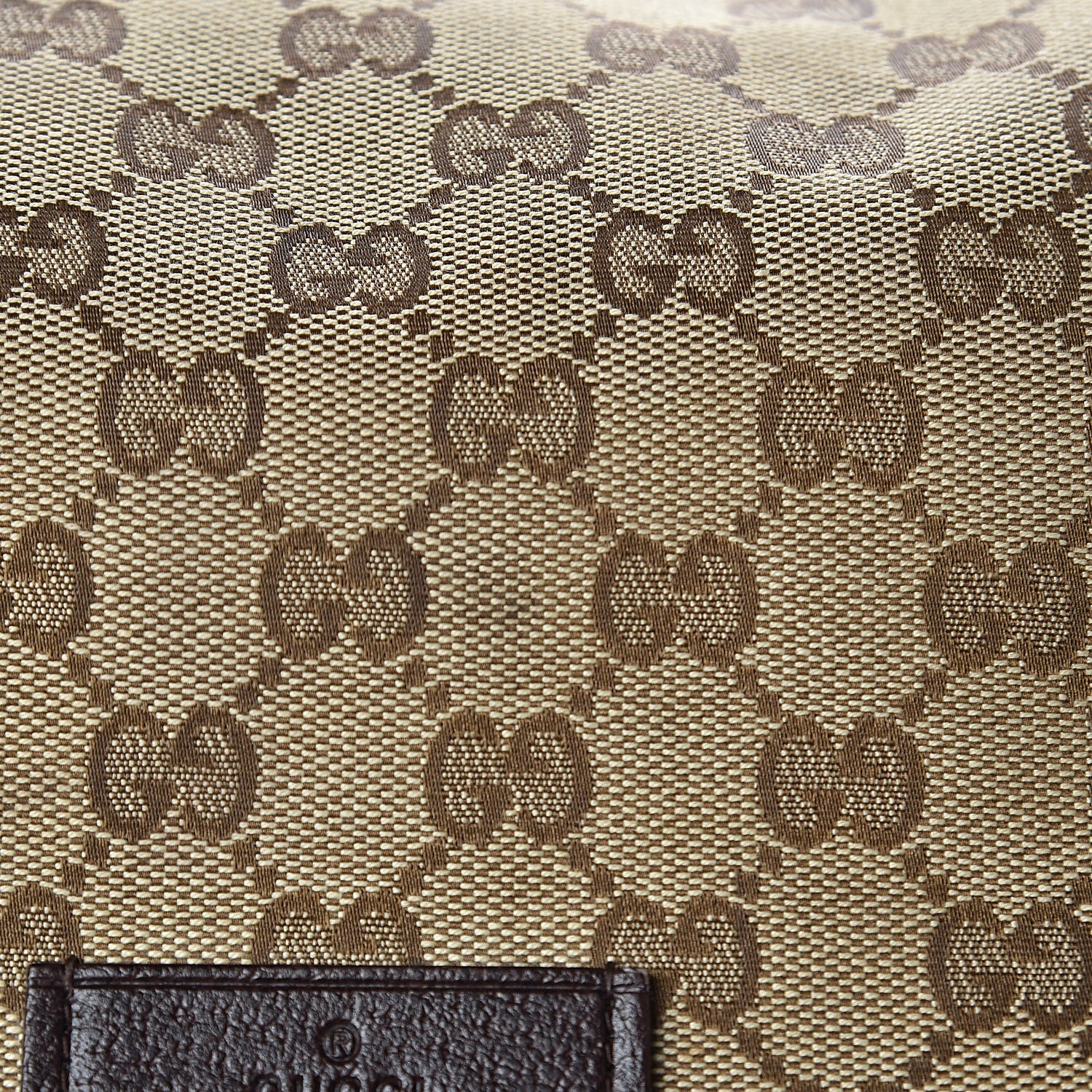 Gucci Monogram Natural Pigskin Large Diaper Bag Beige Ebony Cocoa Dark Chocolate 11 of 29