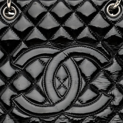 Chanel Patent Quilted Grand Shopping Tote GST Black 8 of 11