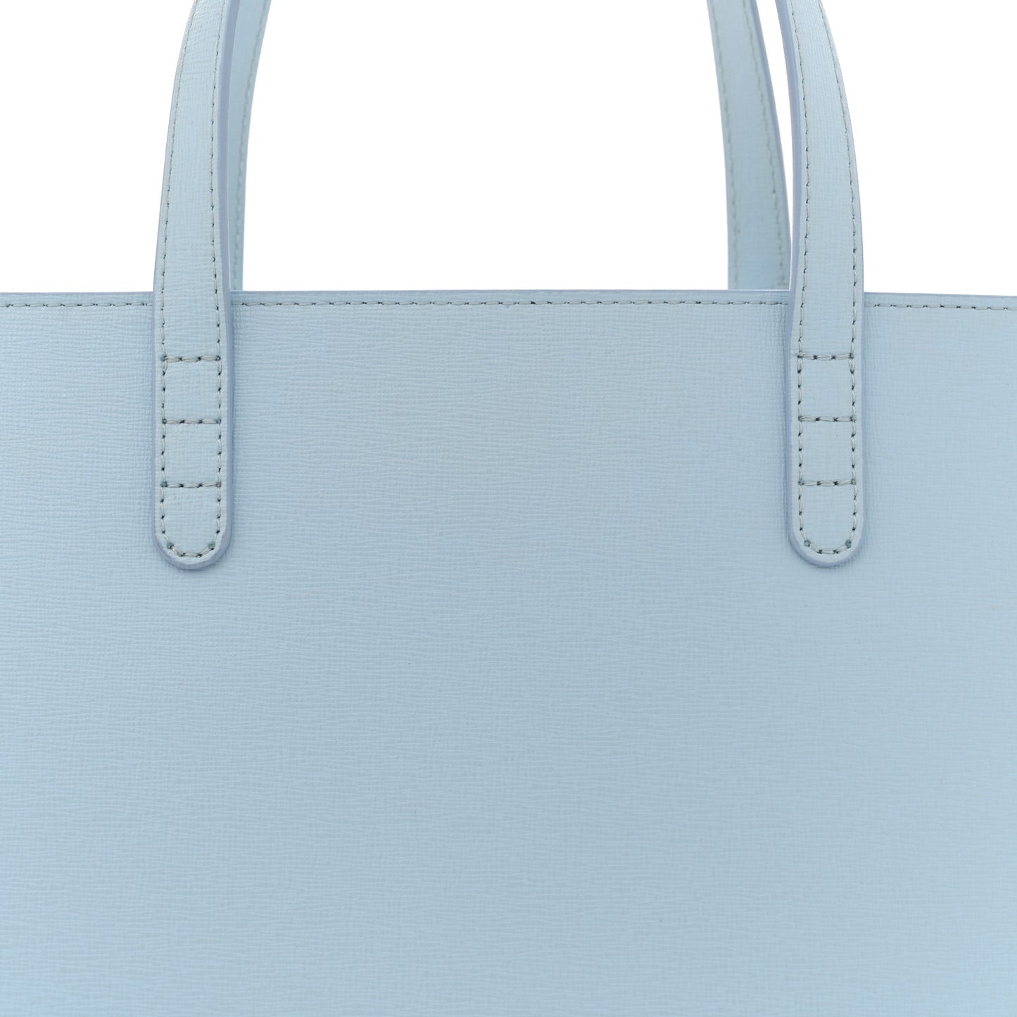 Saffiano Small Zip Tote Light Blue