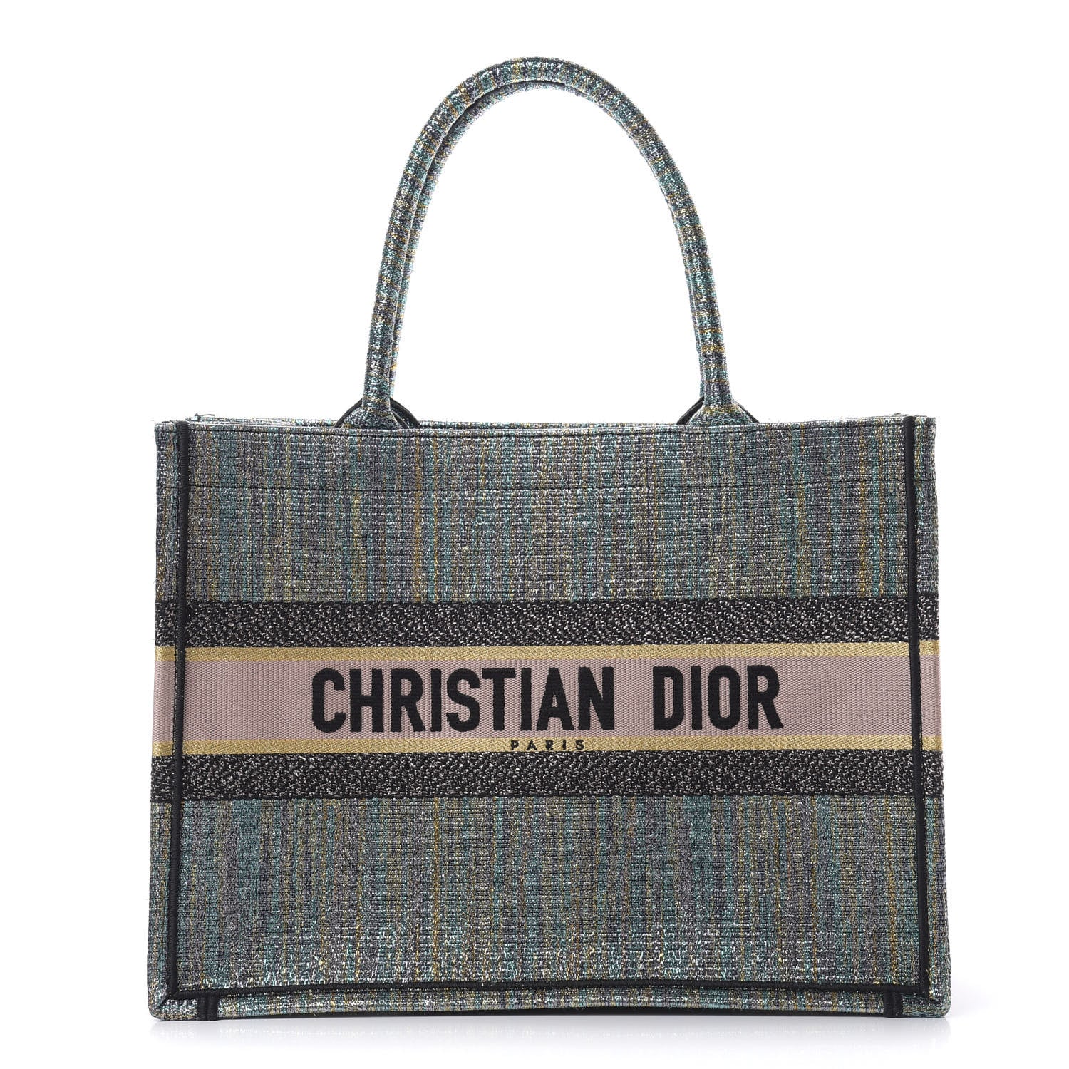Christian Dior Metallic Toile Medium Middle East Rose Gold Book Tote 1 of 10