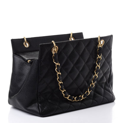 Chanel Caviar Quilted Petit Timeless Tote PTT Black 2 of 4