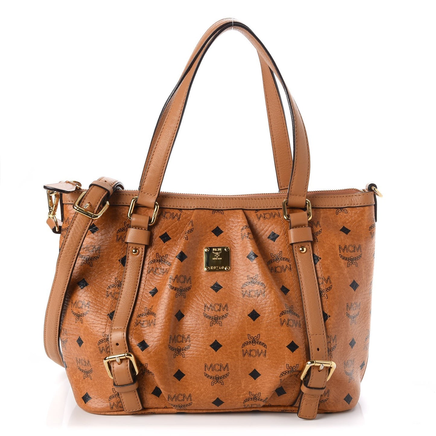 Visetos Medium Essentials Shopper Tote Cognac