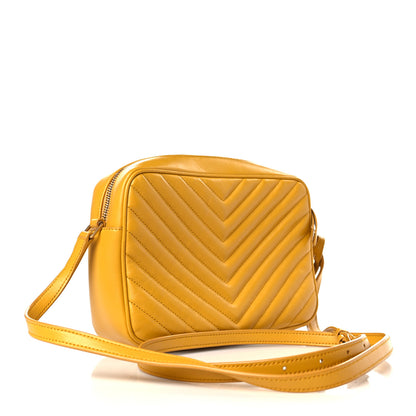 Saint Laurent Calfskin Matelasse Monogram Lou Camera Bag Safran 3 of 9