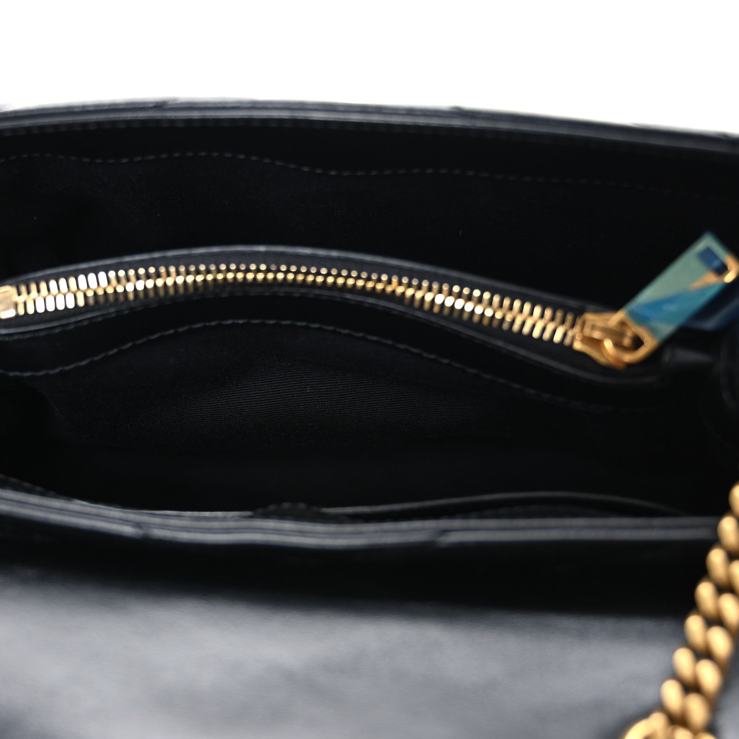 Saint Laurent Calfskin Y Quilted Monogram Small Loulou Chain Satchel Black 5 of 12