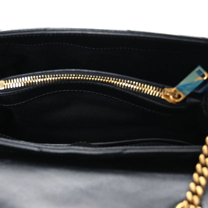 Saint Laurent Calfskin Y Quilted Monogram Small Loulou Chain Satchel Black 5 of 12