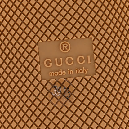 Gucci New Canvas GG Monogram Women's Screener 50mm Sneakers 39.5 Beige Blue Orange 7 of 9