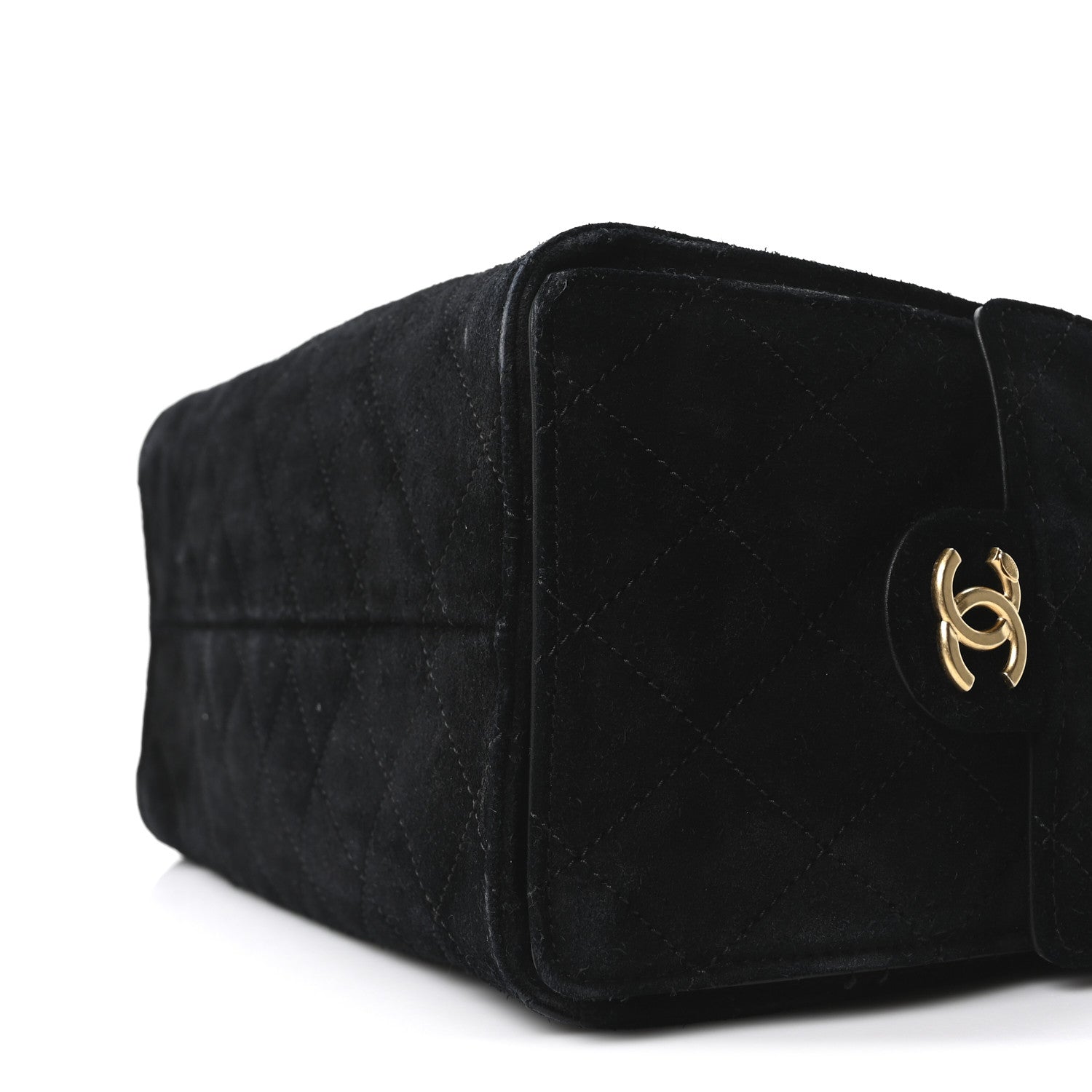 Chanel Suede Quilted Small Chanel 25 Handbag Black 10 of 10