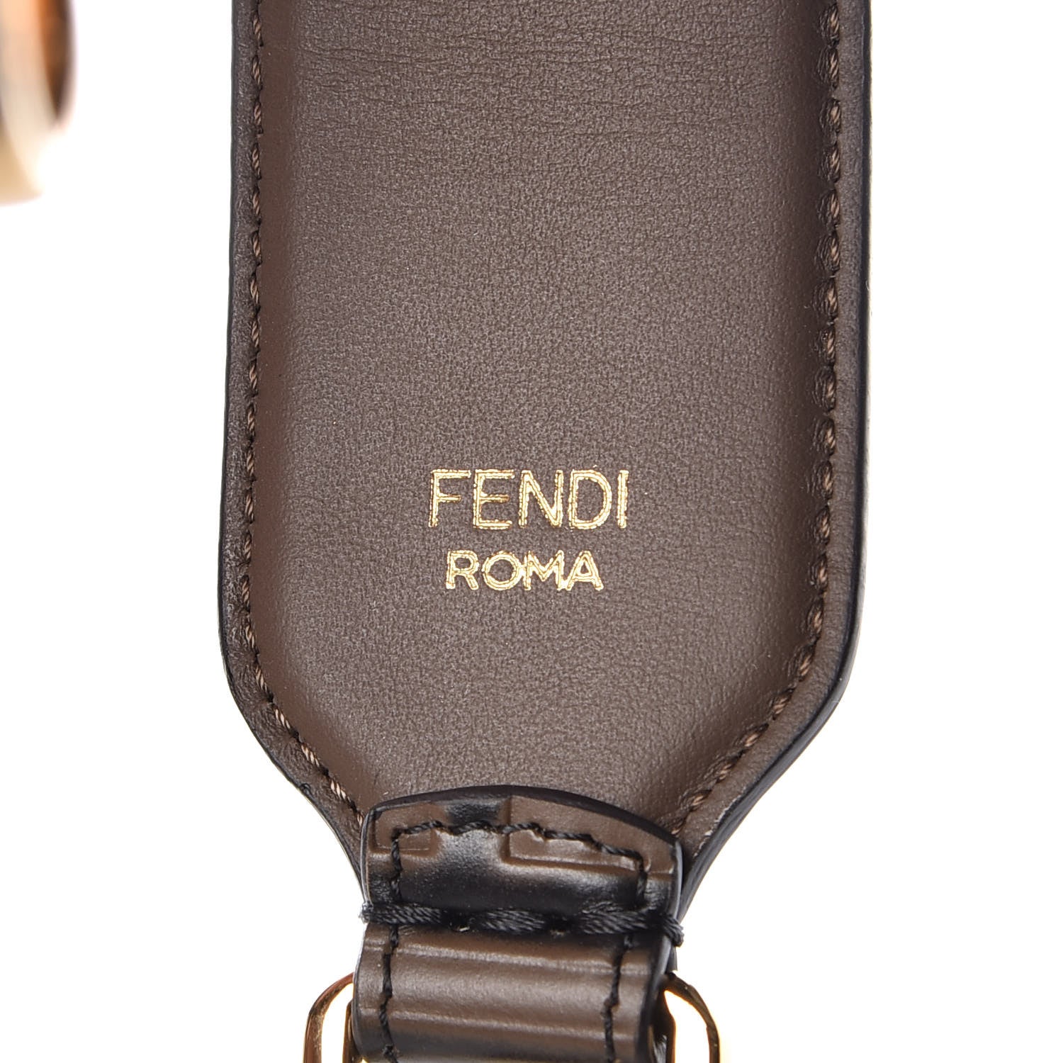 Fendi Calfskin FF 1974 Embossed Mini Strap You Maya Black 3 of 6