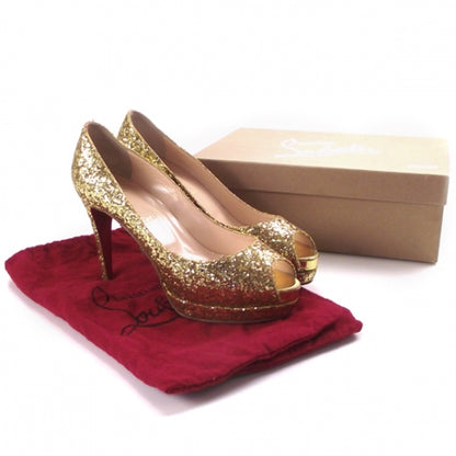 Christian Louboutin Glitter Altadama 100 Pumps 38.5 Gold 7 of 7