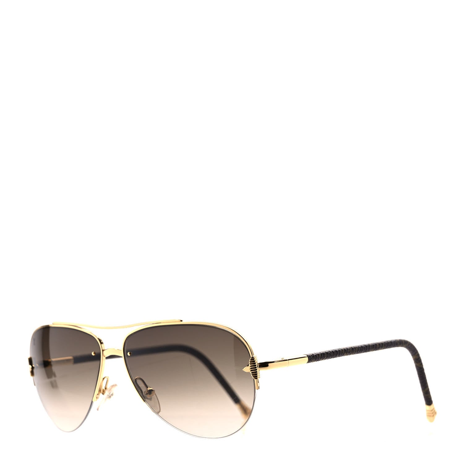 Louis Vuitton Monogram Petite Viola Pilote Aviator Sunglasses Z0571U Brown 1 of 8