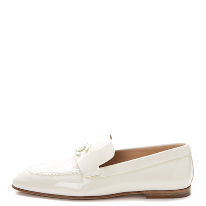Chanel Patent Calfskin CC Loafers 38 White 1 of 9