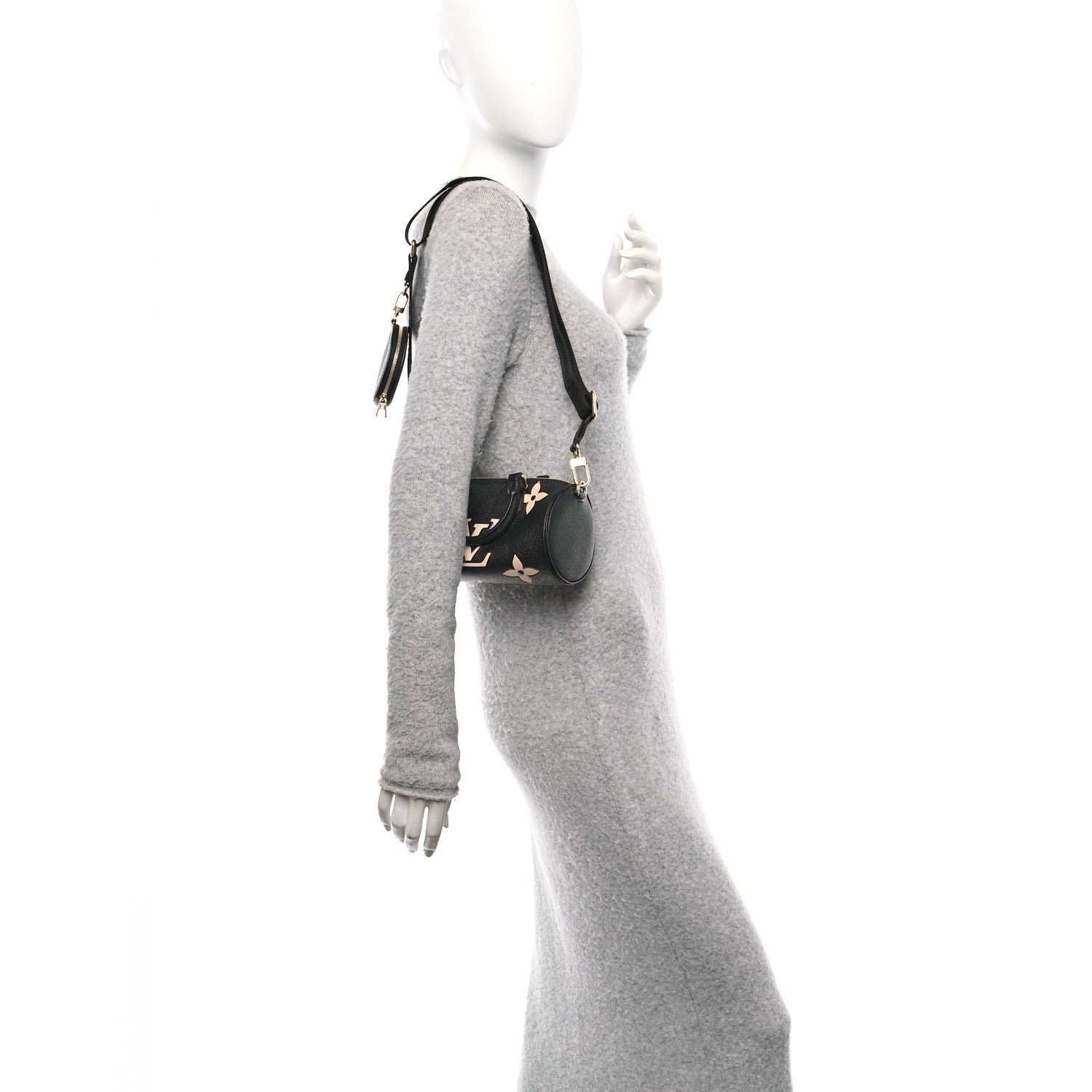 Louis Vuitton Empreinte Monogram Giant Papillon BB Black Beige 2 of 9