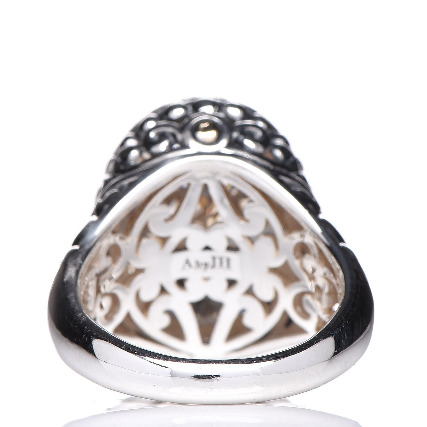 Sterling Silver 14K Yellow Gold Cubic Zirconia Angela Ring 57 8