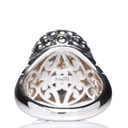 John Hardy Sterling Silver 14K Yellow Gold Cubic Zirconia Angela Ring 57 8 4 of 7