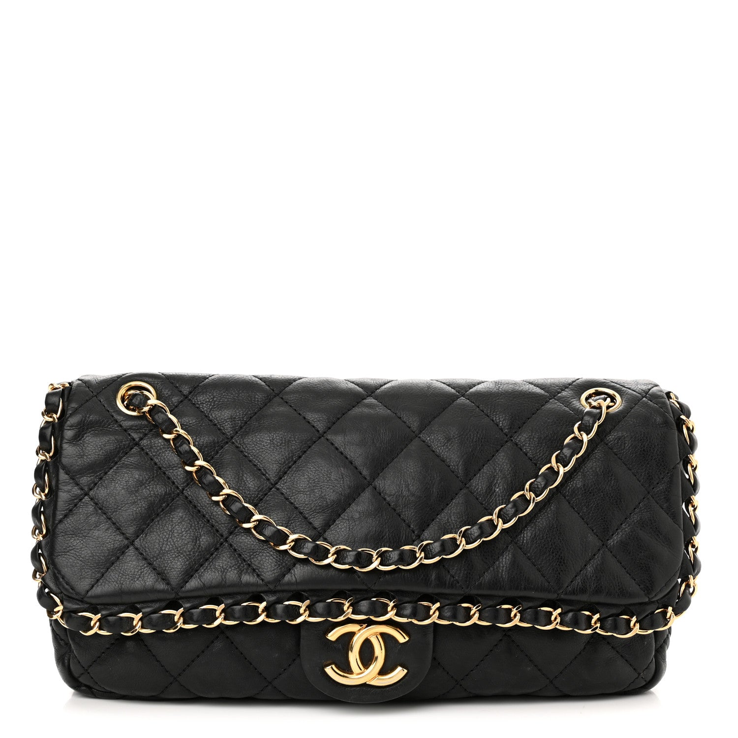 Chanel Calfskin Quilted Medium Chain Me Flap Black 1 of 14
