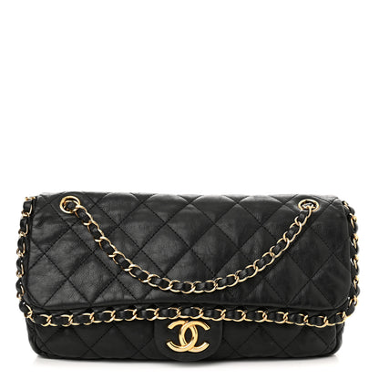 Chanel Calfskin Quilted Medium Chain Me Flap Black 1 of 14