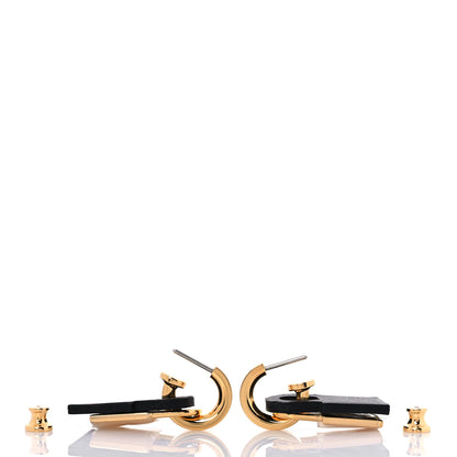 Hermes Gold Swift O'Kelly Earrings Black 5 of 7