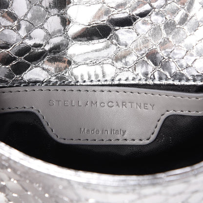 Stella McCartney Metallic Eco Python Falabella Crossbody Silver 6 of 8