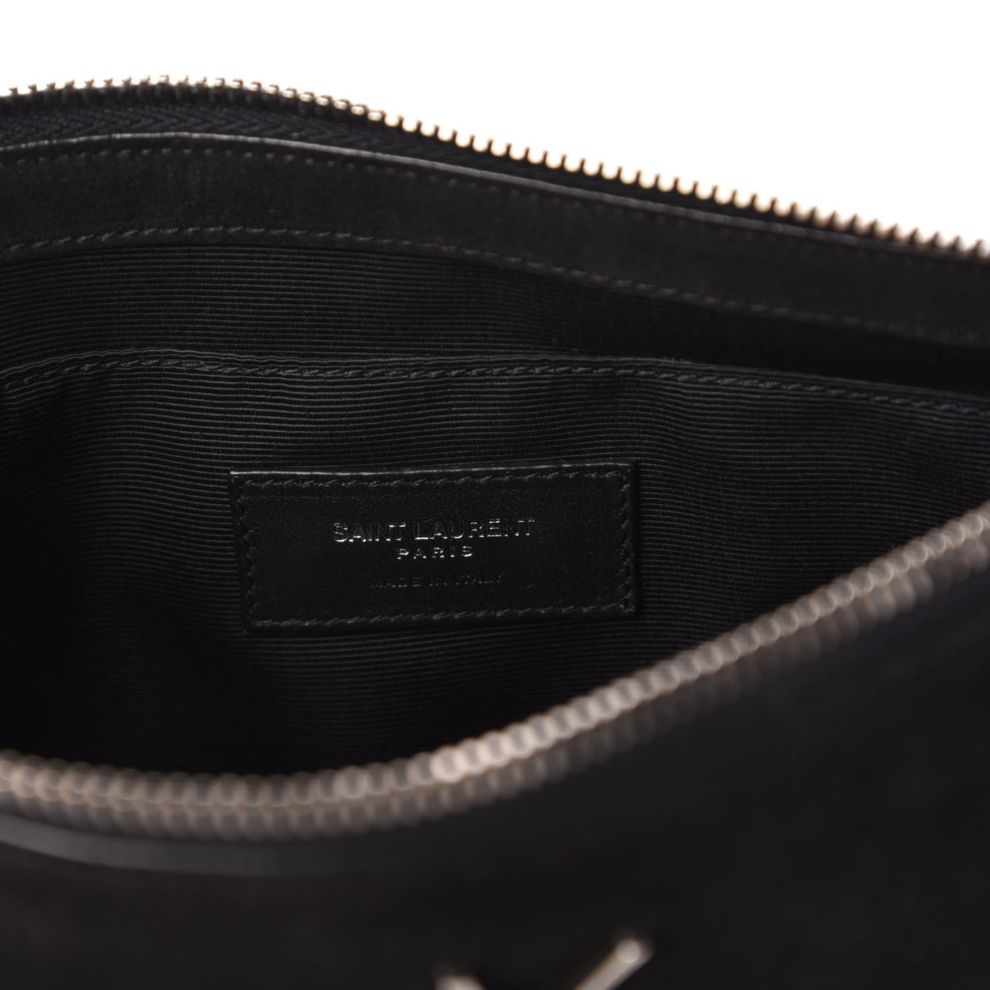 Suede Calfskin Small Fringe Crossbody Bag Black